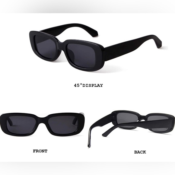 NWOT black retro sunglasses - Picture 3 of 4